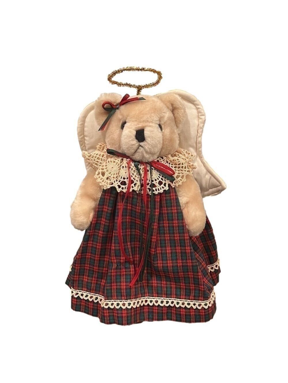 Vtg Kaiser Angel Teddy Bear on a Stand/Jointed/ Christmas Holiday Teddy Bear